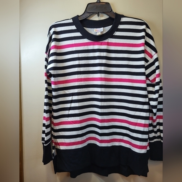NWT Lularoe XXS Hannah crew striped pullover Top - Picture 7 of 13